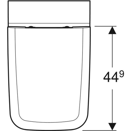 Immagine di Geberit ICON SQUARE vaso a pavimento, con fissaggio nascosto, Rimfree, sedile con discesa ammortizzata, colore bianco finitura lucido 500.825.00.1