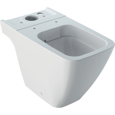 Immagine di Geberit ICON SQUARE vaso a pavimento Rimfree, per cassetta di risciacquo esterna monoblocco, fissaggio nascosto, colore bianco finitura KeraTect 200930600
