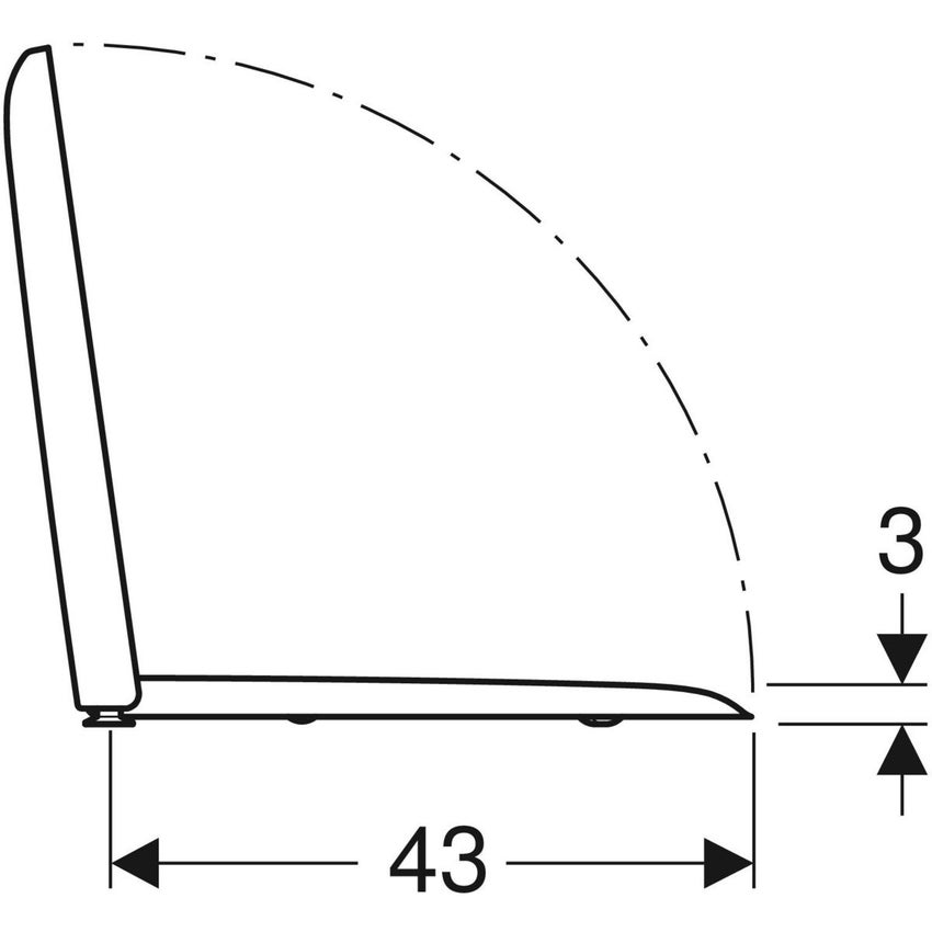 Immagine di Geberit ICON SQUARE sedile a chiusura ammortizzata, colore bianco finitura lucido 571910000