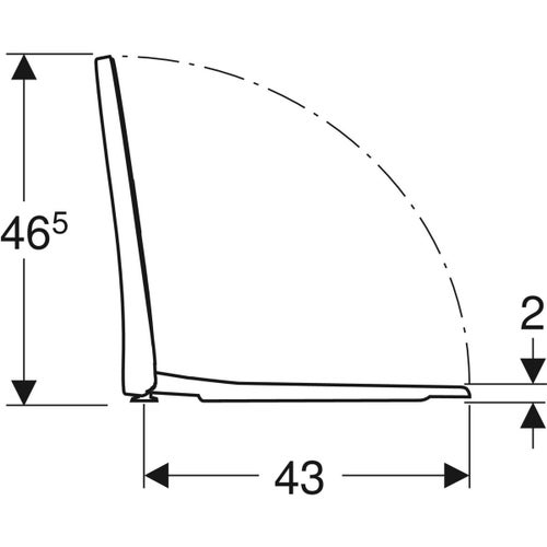 Immagine di Geberit ICON sedile slim con cerniere sgancio rapido e chiusura ammortizzata, colore bianco finitura lucido 500.835.01.1