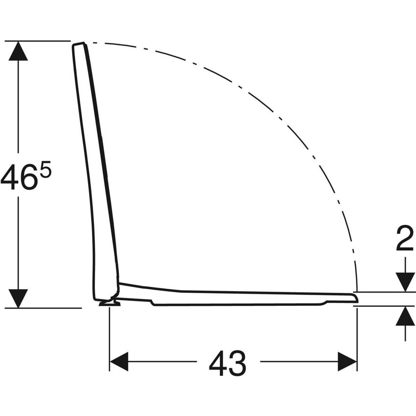 Immagine di Geberit ICON sedile slim con cerniere sgancio rapido e chiusura ammortizzata, colore bianco finitura lucido 500.835.01.1