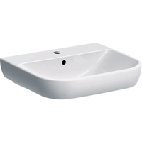 Immagine di Geberit SMYLE lavabo L.55 cm, per rubinetteria monoforo, con troppopieno, colore bianco finitura lucido 500.227.01.1