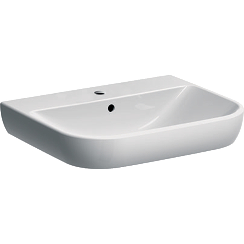 Immagine di Geberit SMYLE lavabo L.60 cm, per rubinetteria monoforo, con troppopieno, colore bianco finitura lucido 500.228.01.1