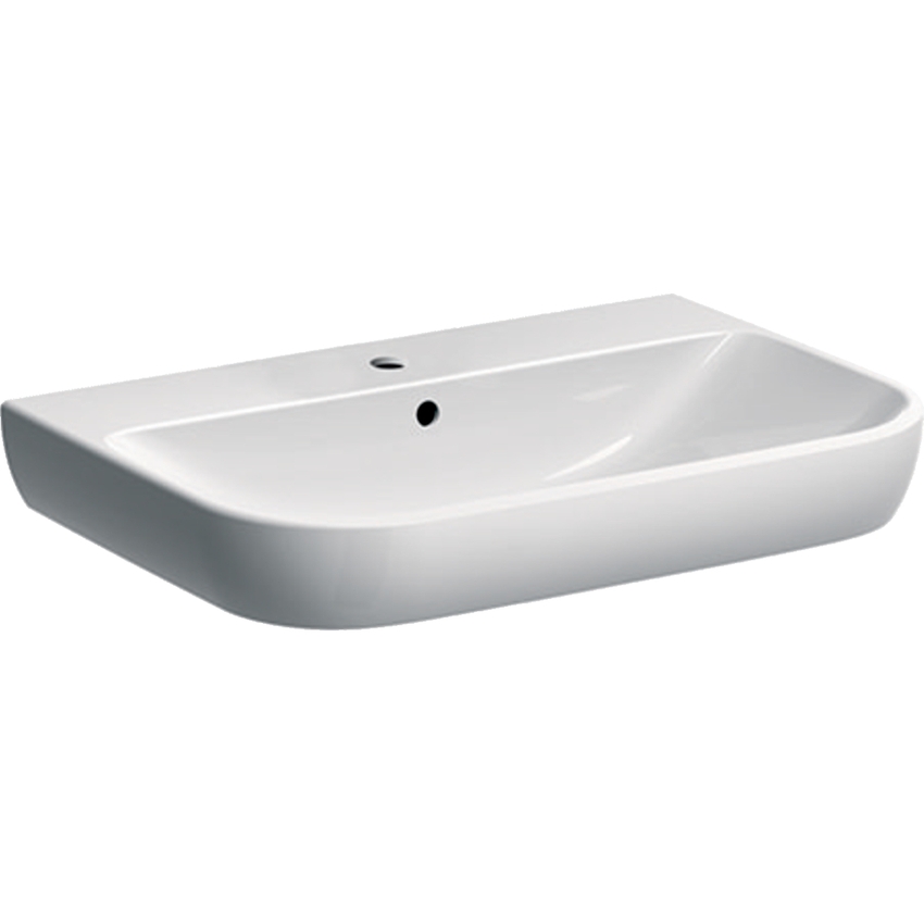 Immagine di Geberit SMYLE lavabo L.70 cm, per rubinetteria monoforo, con troppopieno, colore bianco finitura lucido 500.248.01.1