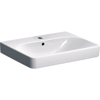 Immagine di Geberit SMYLE lavabo rettangolare L.60 cm, con foro rubinetteria e troppopieno, colore bianco finitura lucido 500.229.01.1