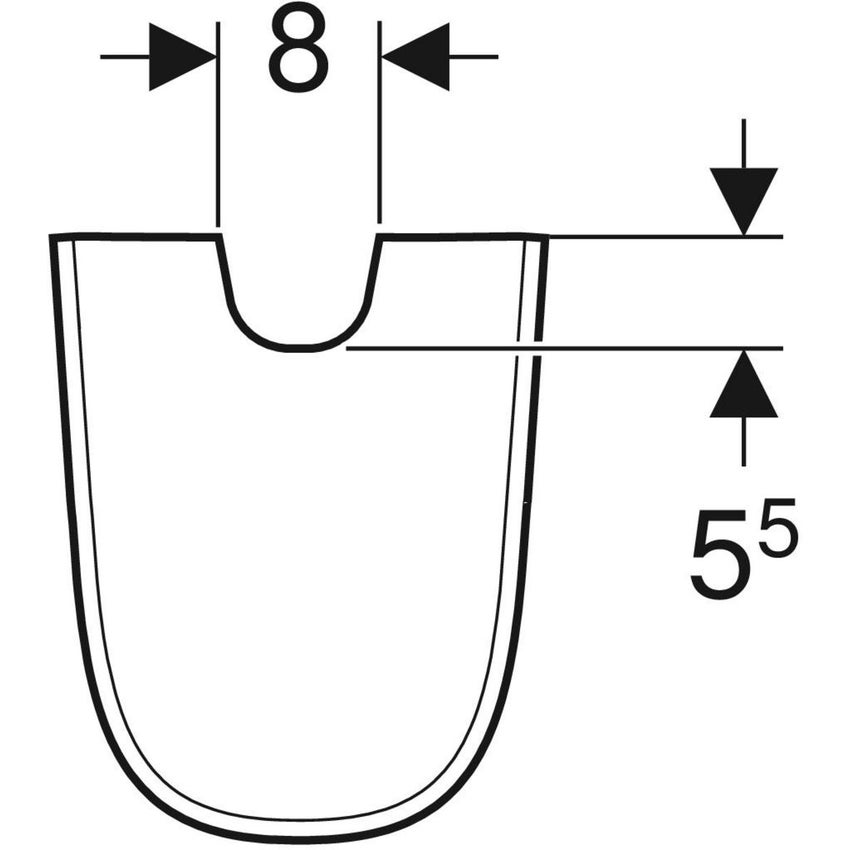 Immagine di Geberit SMYLE semicolonna per lavabo, colore bianco finitura lucido 500.576.01.1