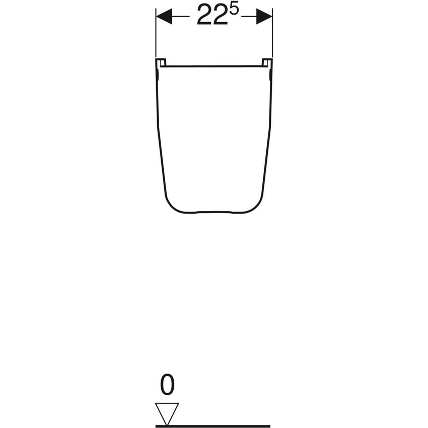 Immagine di Geberit SMYLE semicolonna per lavabo, colore bianco finitura lucido 500.576.01.1