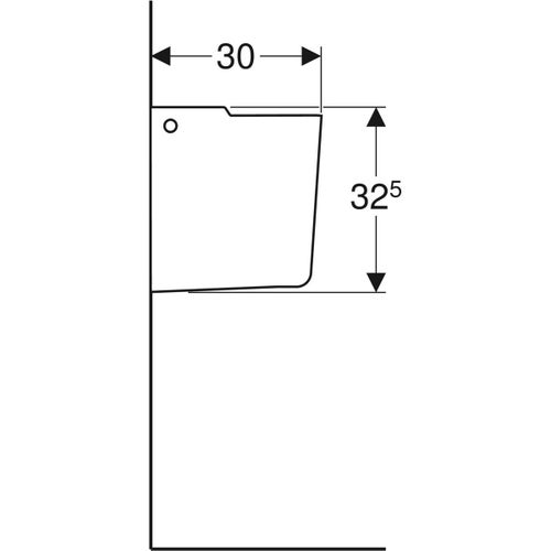 Immagine di Geberit SMYLE semicolonna per lavabo, colore bianco finitura lucido 500.576.01.1