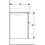 Immagine di Geberit SMYLE mobile sospeso L.60 cm per lavabo, con due cassetti a chiusura ammortizzata, colore grigio sabbia finitura lucido 500.352.JL.1