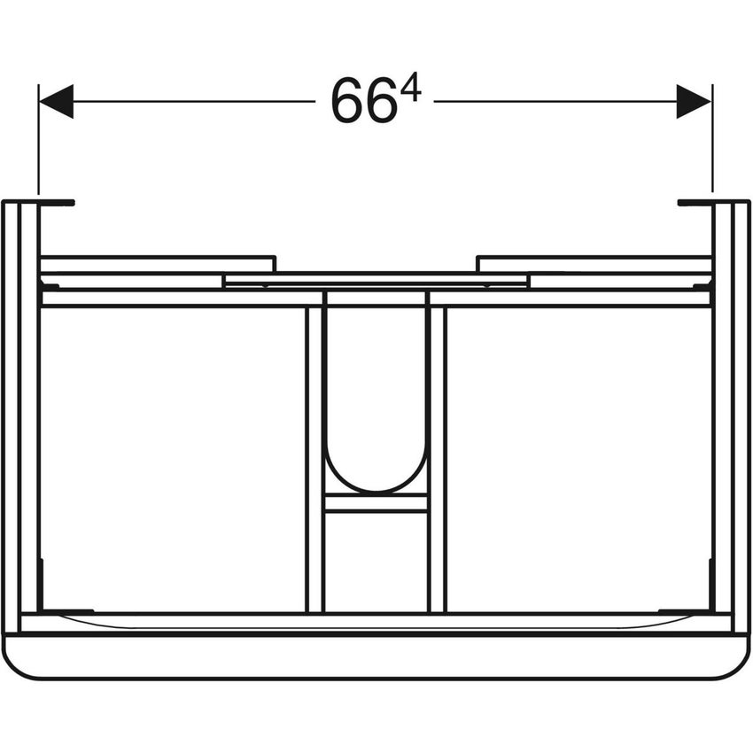 Immagine di Geberit SMYLE mobile sospeso L.75 cm per lavabo, con due cassetti a chiusura ammortizzata, colore grigio sabbia finitura lucido 500.353.JL.1