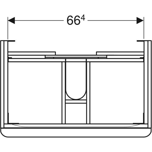 Immagine di Geberit SMYLE mobile sospeso L.75 cm per lavabo, con due cassetti a chiusura ammortizzata, finitura noce americano 500.353.JR.1