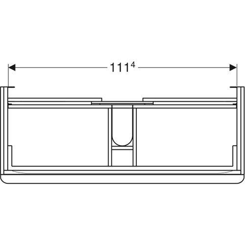 Immagine di Geberit SMYLE mobile sospeso L.120 cm per lavabo, con due cassetti a chiusura ammortizzata, colore grigio lava finitura opaco 500.355.JK.1