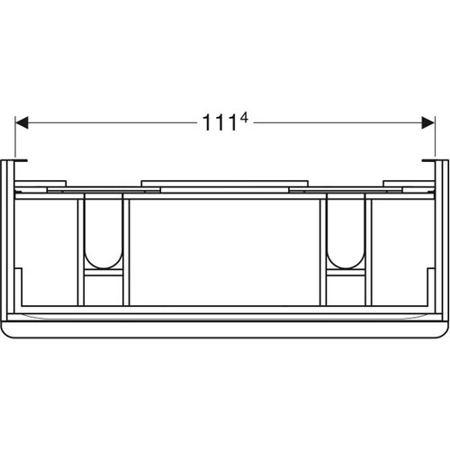Immagine di Geberit SMYLE mobile sospeso doppio L.120 cm, con due cassetti a chiusura ammortizzata, colore bianco finitura lucido 500.356.00.1