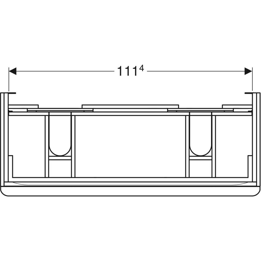 Immagine di Geberit SMYLE mobile sospeso doppio L.120 cm, con due cassetti a chiusura ammortizzata, colore bianco finitura lucido 500.356.00.1