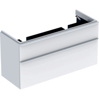 Immagine di Geberit SMYLE mobile sospeso doppio L.120 cm, con due cassetti a chiusura ammortizzata, colore bianco finitura lucido 500.356.00.1
