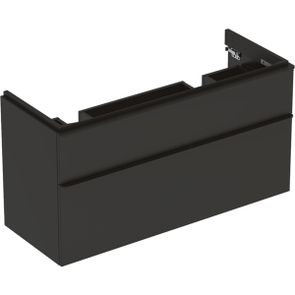 Immagine di Geberit SMYLE mobile sospeso 120 cm doppio con due cassetti e chiusura ammortizzata, colore lava finitura opaco 500.356.JK.1