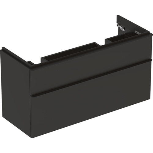 Immagine di Geberit SMYLE mobile sospeso doppio L.120 cm, con due cassetti a chiusura ammortizzata, colore grigio lava finitura opaco 500.356.JK.1