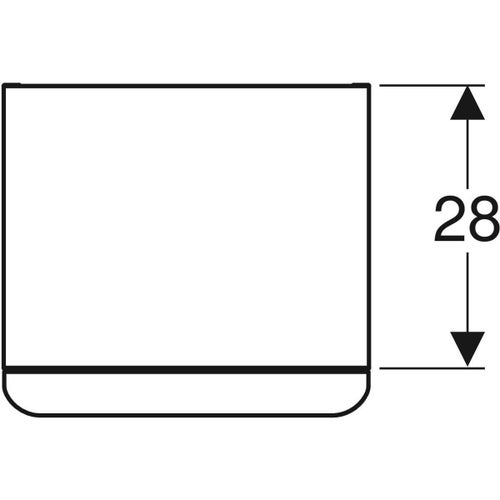 Immagine di Geberit SMYLE SQUARE mobile laterale H.60 cm, con un'anta a chiusura ammortizzata, apertura a sinistra, colore grigio sabbia finitura lucido 500.360.JL.1