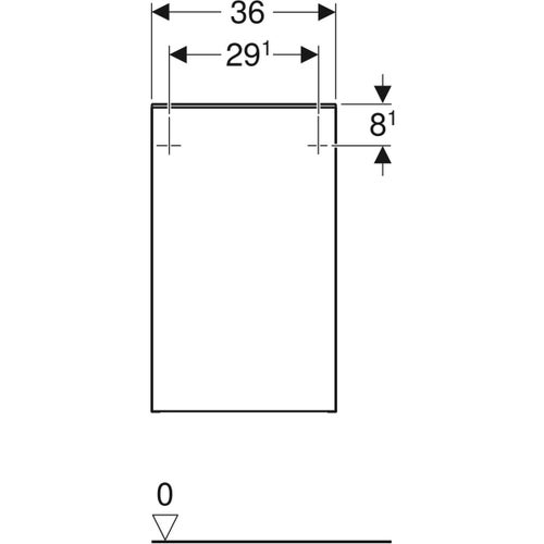 Immagine di Geberit SMYLE SQUARE mobile laterale H.60 cm, con un'anta a chiusura ammortizzata, apertura a sinistra, colore grigio sabbia finitura lucido 500.360.JL.1
