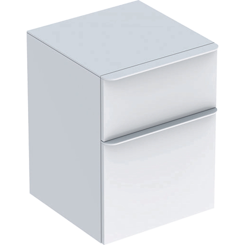 Immagine di Geberit SMYLE SQUARE mobile laterale L.45 cm, con due cassetti a chiusura ammortizzata, colore bianco finitura lucido 500.357.00.1