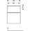 Immagine di Geberit SMYLE SQUARE mobile laterale L.45 cm, con due cassetti a chiusura ammortizzata, colore bianco finitura lucido 500.357.00.1