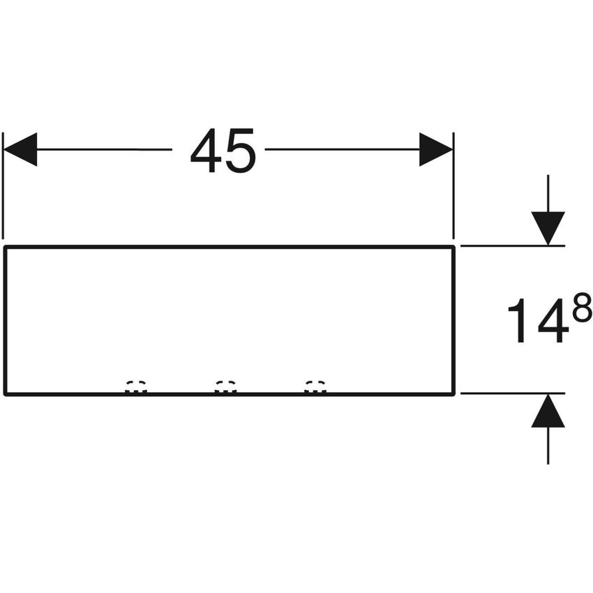 Immagine di Geberit SMYLE SQUARE mensola contenitore L.45 cm, colore bianco finitura lucido 500.362.00.1