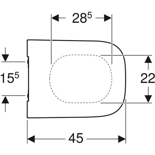 Immagine di Geberit SMYLE sedile del vaso, con chiusura ammortizzata e sgancio rapido, colore bianco finitura lucido 500.687.01.1