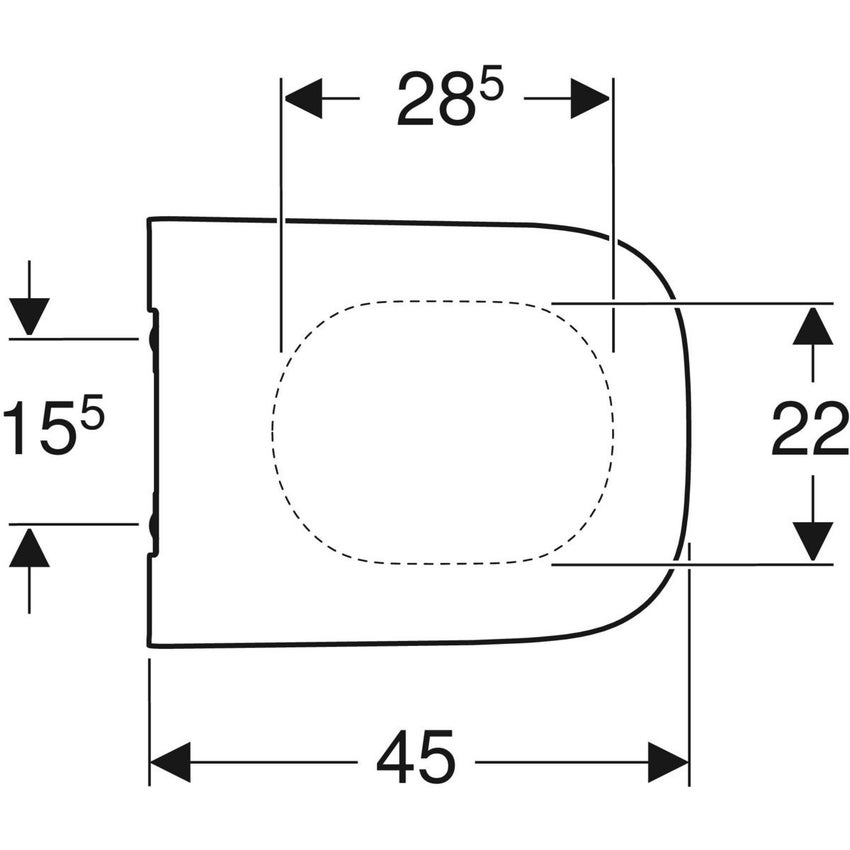 Immagine di Geberit SMYLE sedile del vaso, con chiusura ammortizzata e sgancio rapido, colore bianco finitura lucido 500.687.01.1