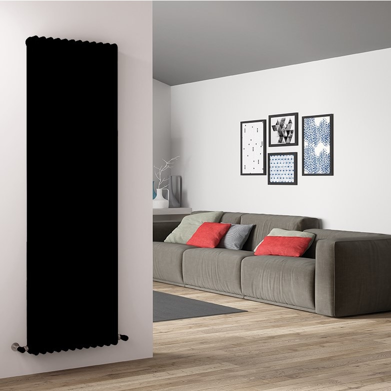 Immagine di Irsap TESI 4 radiatore 11 elementi L.200 H.49,5 P.13,9cm, colore nero finitura lucido RT420001110IRNON