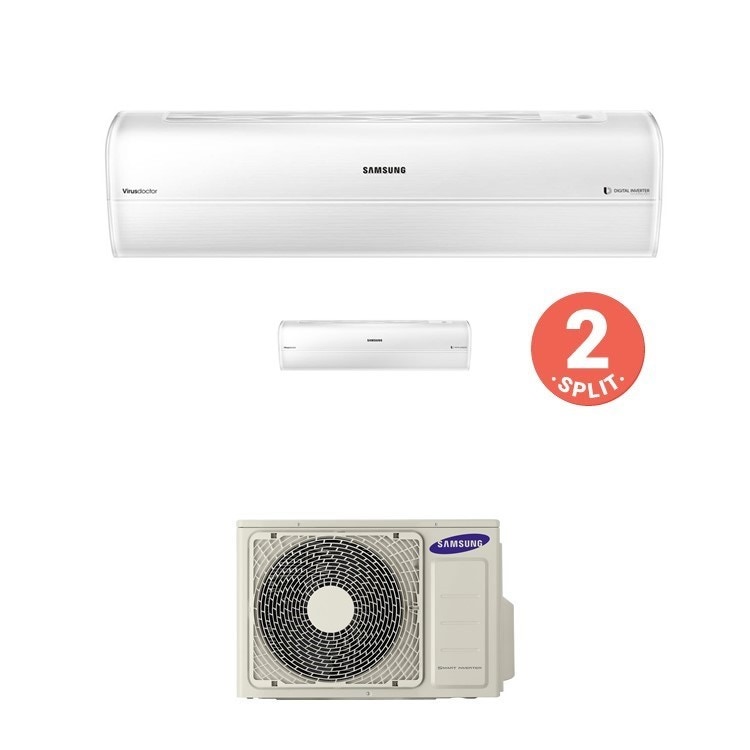 Immagine di Samsung AR9000M Climatizzatore dual split smart wifi  AJ040FCJ2EH/EU + 2AR09JSPFB 9+9 BTU