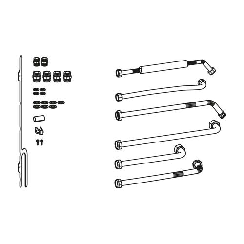Immagine di Bosch CS10 Kit collegamento idraulico orizzontale, per gestione di un solo circuito di riscaldamento diretto 7738112112