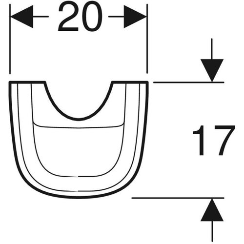 Immagine di Geberit FANTASIA colonna H.71 cm per lavabo, colore bianco finitura lucido 500.853.00.1