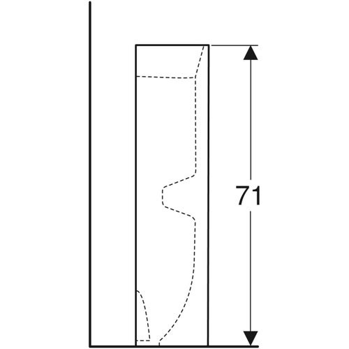 Immagine di Geberit FANTASIA colonna H.71 cm per lavabo, colore bianco finitura lucido 500.853.00.1