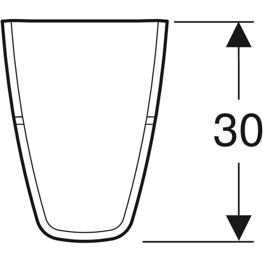 Immagine di Geberit FANTASIA semicolonna H.32 cm per lavabo, colore bianco finitura lucido 500.864.00.1