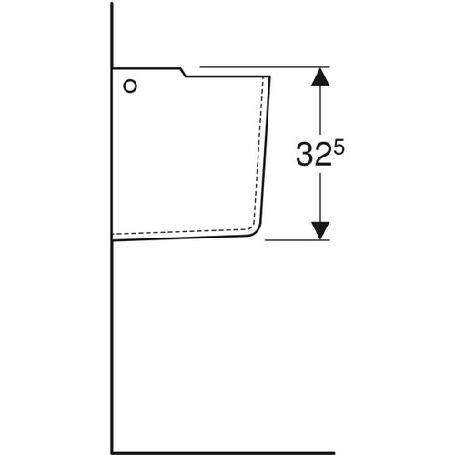 Immagine di Geberit FANTASIA semicolonna H.32 cm per lavabo, colore bianco finitura lucido 500.864.00.1