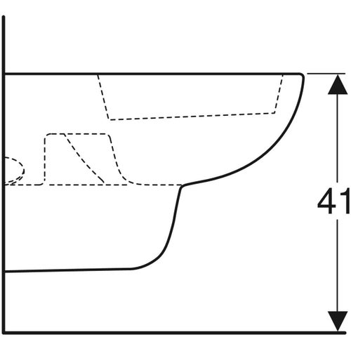 Immagine di Geberit FANTASIA set sanitari sospesi, vaso a cacciata, sedile con chiusura ammortizzata, bidet monoforo con troppopieno, colore bianco finitura lucido 500.881.00.1-500.869.00.1-500.867.00.1