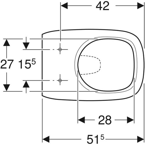 Immagine di Geberit FANTASIA set sanitari sospesi, vaso a cacciata, sedile con chiusura ammortizzata, bidet monoforo con troppopieno, colore bianco finitura lucido 500.881.00.1-500.869.00.1-500.867.00.1