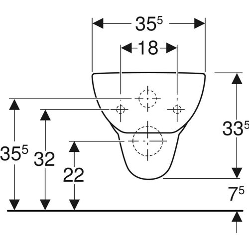 Immagine di Geberit FANTASIA set sanitari sospesi, vaso a cacciata, sedile con chiusura ammortizzata, bidet monoforo con troppopieno, colore bianco finitura lucido 500.881.00.1-500.869.00.1-500.867.00.1