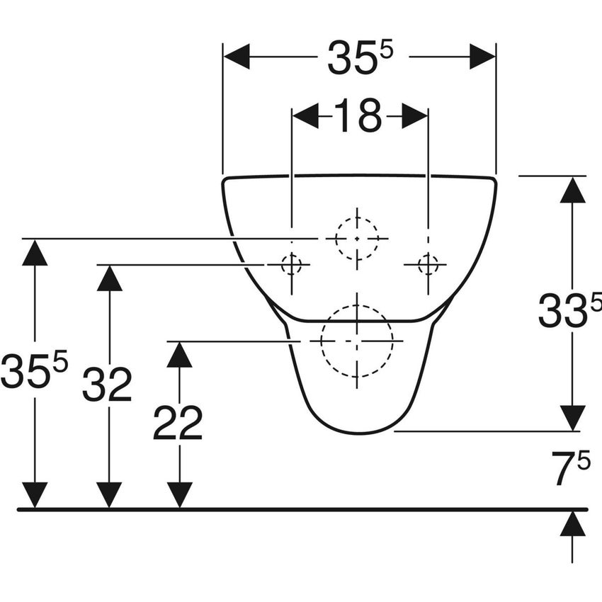 Immagine di Geberit FANTASIA set sanitari sospesi, vaso a cacciata, sedile con chiusura ammortizzata, bidet monoforo con troppopieno, colore bianco finitura lucido 500.881.00.1-500.869.00.1-500.867.00.1