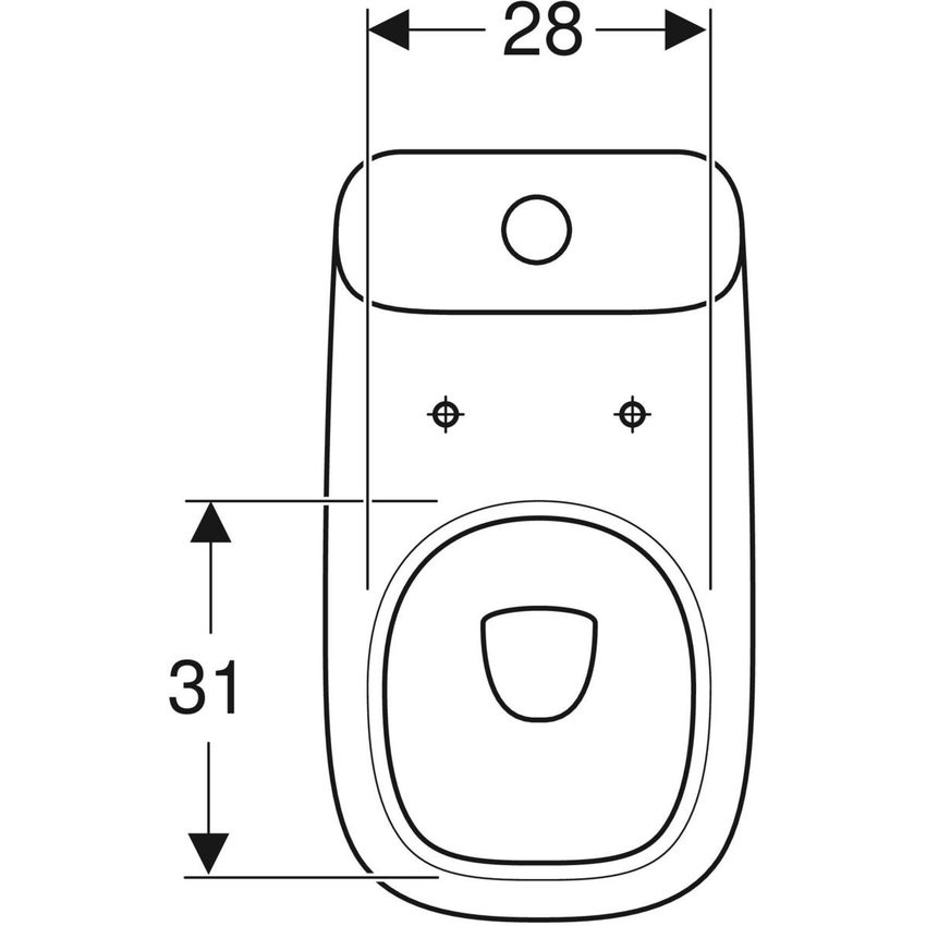 Immagine di Geberit FANTASIA vaso a pavimento a cacciata, per cassetta di risciacquo esterna monoblocco, senza sedile, con scarico orizzontale, colore bianco finitura lucido 500.860.00.1
