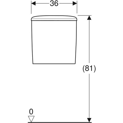 Immagine di Geberit FANTASIA cassetta esterna di risciacquo a due quantità, monoblocco e allacciamento idrico laterale, colore bianco finitura lucido 500.882.00.1