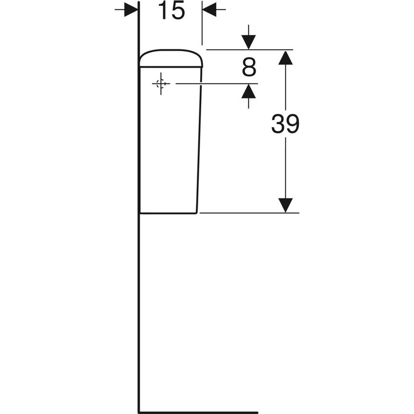 Immagine di Geberit FANTASIA cassetta esterna di risciacquo a due quantità, monoblocco e allacciamento idrico laterale, colore bianco finitura lucido 500.882.00.1
