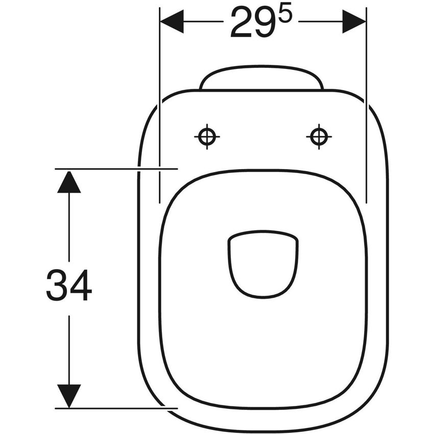 Immagine di Geberit FANTASIA vaso a pavimento a cacciata, senza sedile, con scarico verticale e fissaggi nascosti, colore bianco finitura lucido 500.854.00.1