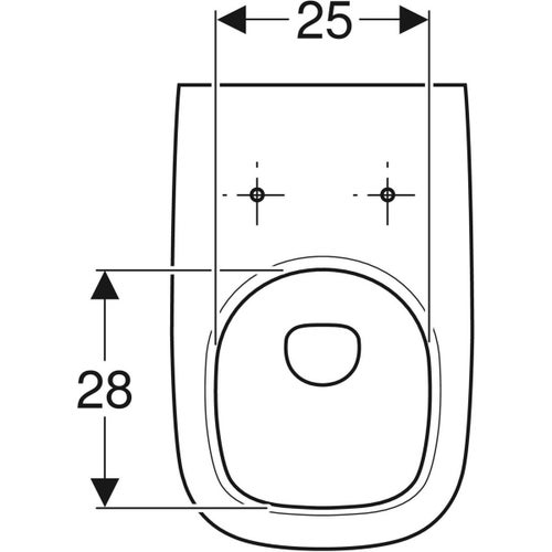Immagine di Geberit FANTASIA vaso a pavimento a filo parete, senza sedile, con fissaggio nascosto, colore bianco finitura lucido 500.861.00.1