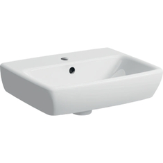 Immagine di Geberit SELNOVA SQUARE lavamani L.45 cm, con foro rubinetteria e troppopieno, colore bianco finitura lucido 500.322.01.1