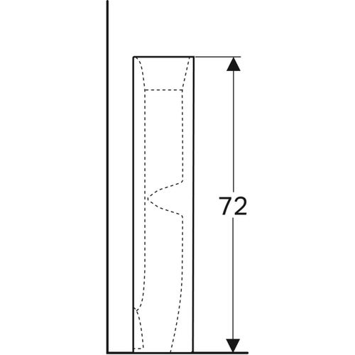 Immagine di Geberit SELNOVA SQUARE colonna per lavabo, colore bianco finitura lucido 500.342.01.1