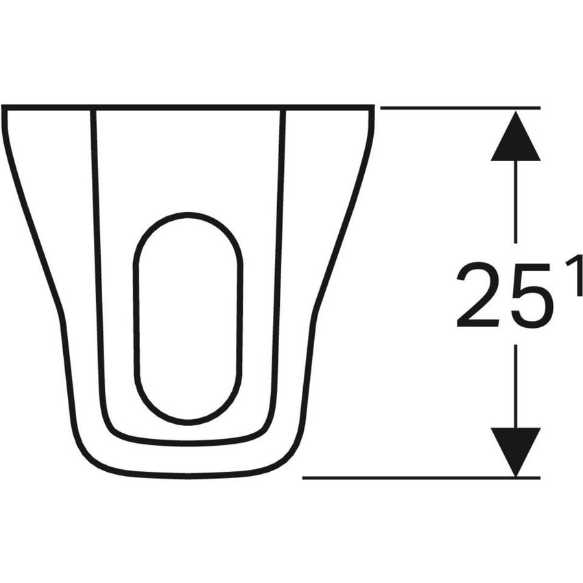 Immagine di Geberit SELNOVA SQUARE semicolonna per lavamani, colore bianco finitura lucido 500.328.01.1