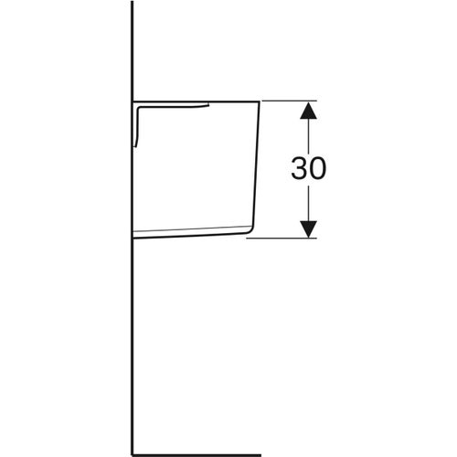 Immagine di Geberit SELNOVA SQUARE semicolonna per lavamani, colore bianco finitura lucido 500.328.01.1
