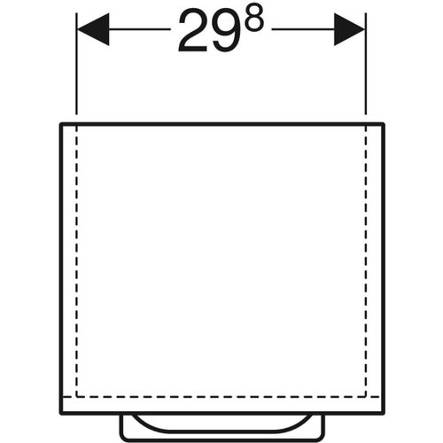 Immagine di Geberit SELNOVA SQUARE mobile laterale H.65 cm, con un'anta a chiusura ammortizzata, colore grigio lava finitura opaco 501.273.00.1