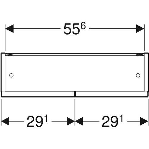 Immagine di Geberit SELNOVA SQUARE mobile specchio L.59 cm, due ante a chiusura ammortizzata, colore bianco finitura lucido 501.264.00.1